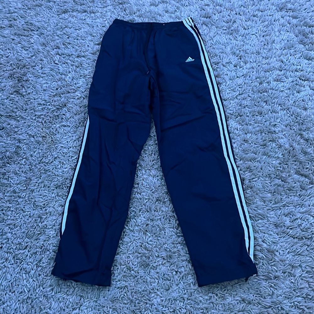 Adidas navy blue pants, size medium